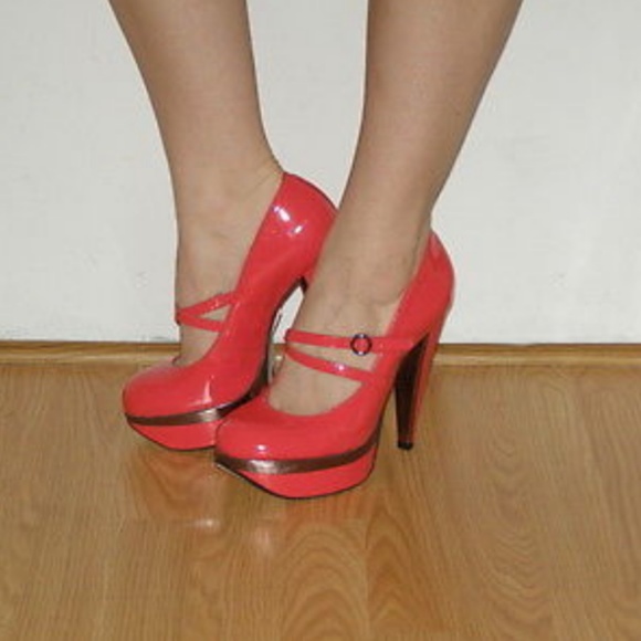 New Topshop platform Mary Jane shoes 8.5 leather - Picture 10 of 12